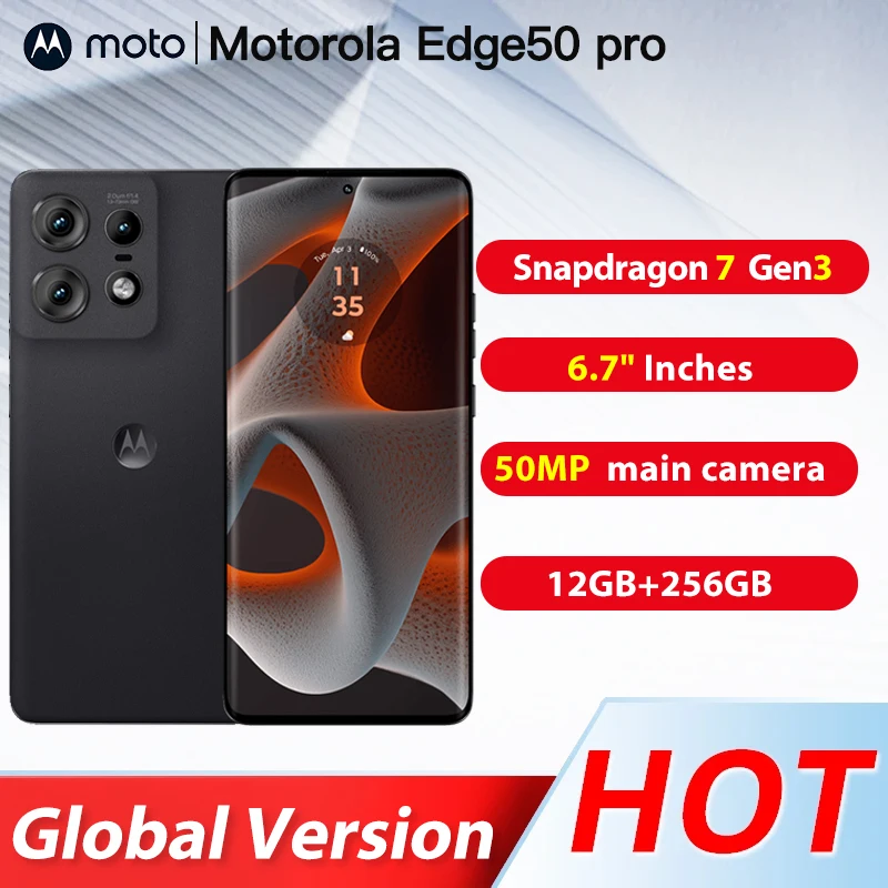 Motorola Moto Edge 50 pro Global Version 5g 6.7” Mobile Phone 50MP Camera Snapdragon® 7 Gen 3 125W Fast Charger