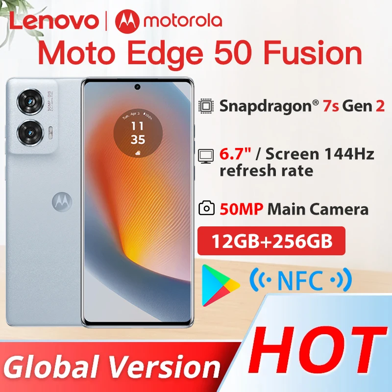 Global Version Motorola Moto Edge 50 Fusion 5G 6.7” SmartPhone 50MP Camera Snapdragon 7s Gen 2 65W Fast Charger ESim