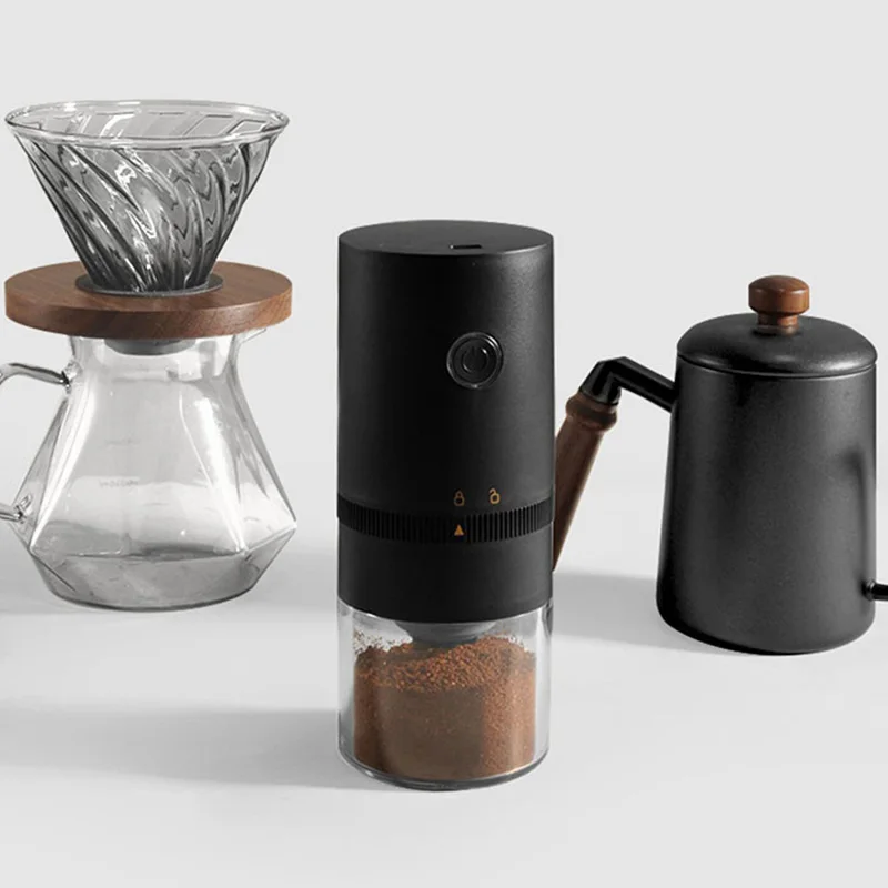 USB-Rechargeable Burr Coffee Grinder – Perfect Portability with Adjustable Settings & Easy Maintenance for Coffee Lovers