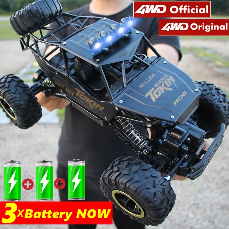 4WD RC Car Off Road 4×4 Remote Control Cars Radio Buggy Truck Racing Drift with Led Lights Toys Gift for Boys Girls Children Kid