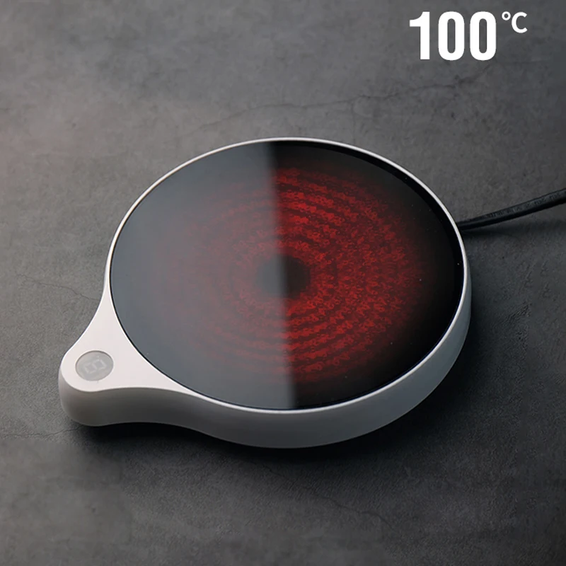 110V/220V Cup Heater Mug Warmer 100°C Hot Tea Makers Warmer Coaster 5 Gear Temperature Cup Heaters Coffee Milk Tea Heating Pad