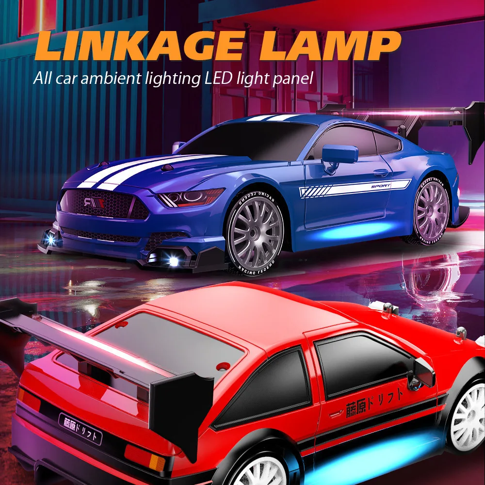 GTR Mustang AE86 1:24 Speed Children’s Toy Car 2.4G Model Drift Remote Control Car Small AE86 4WD Racing Toy Children’s Gift