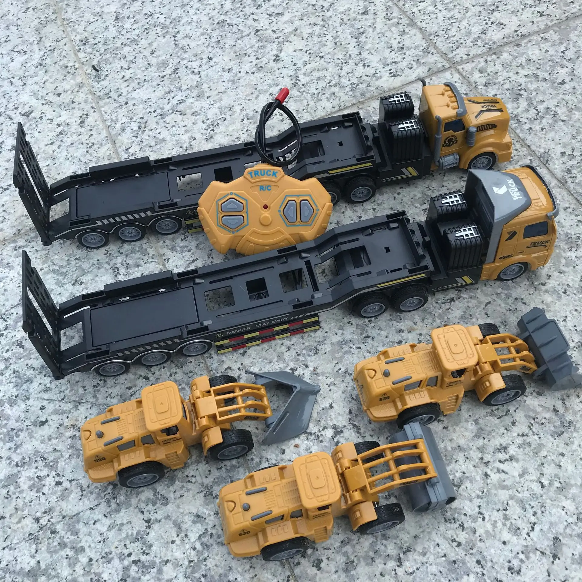 1:48 RC Engineering Truck Semi-Trailer Heavy-Duty Transport Container Vehicle Remote Control Dump Truck Simulation Toys for boys