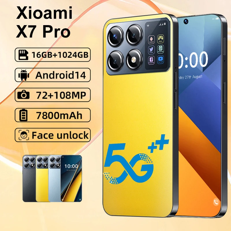 2025 Xioami X7 Pro Smartphone Global Version Snapdragon 8 Gen 3 50MP+108MP Cellphone Android Unlocked Mobile Phone Celular Nfc