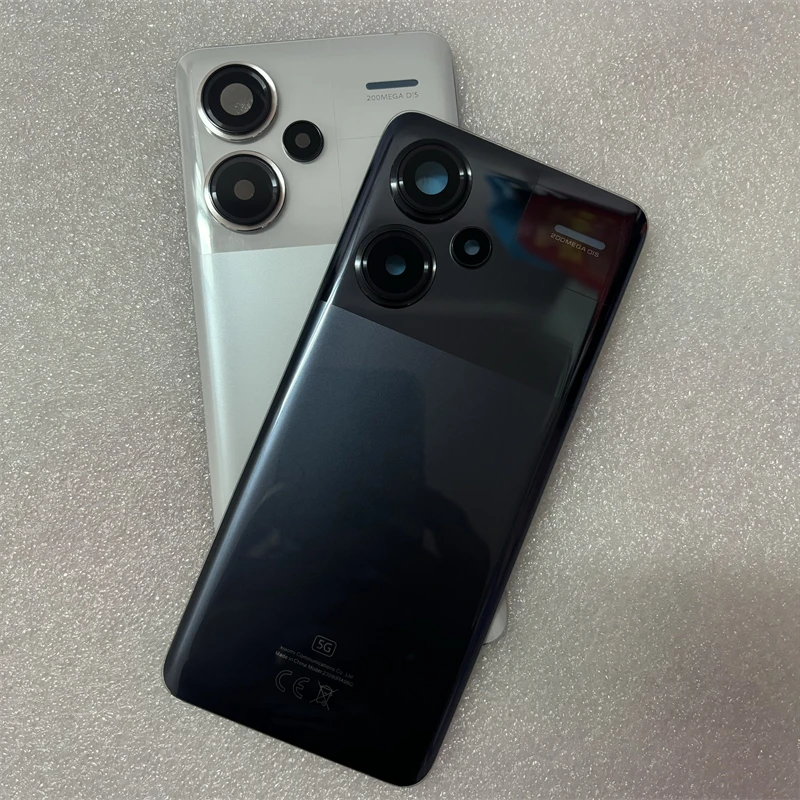 Glass Back Battery Cover Housing For Xiaomi Redmi Note 13 Pro Plus 5G / 13 Pro + Door Rear Case Lid Chassis With Camera Lens