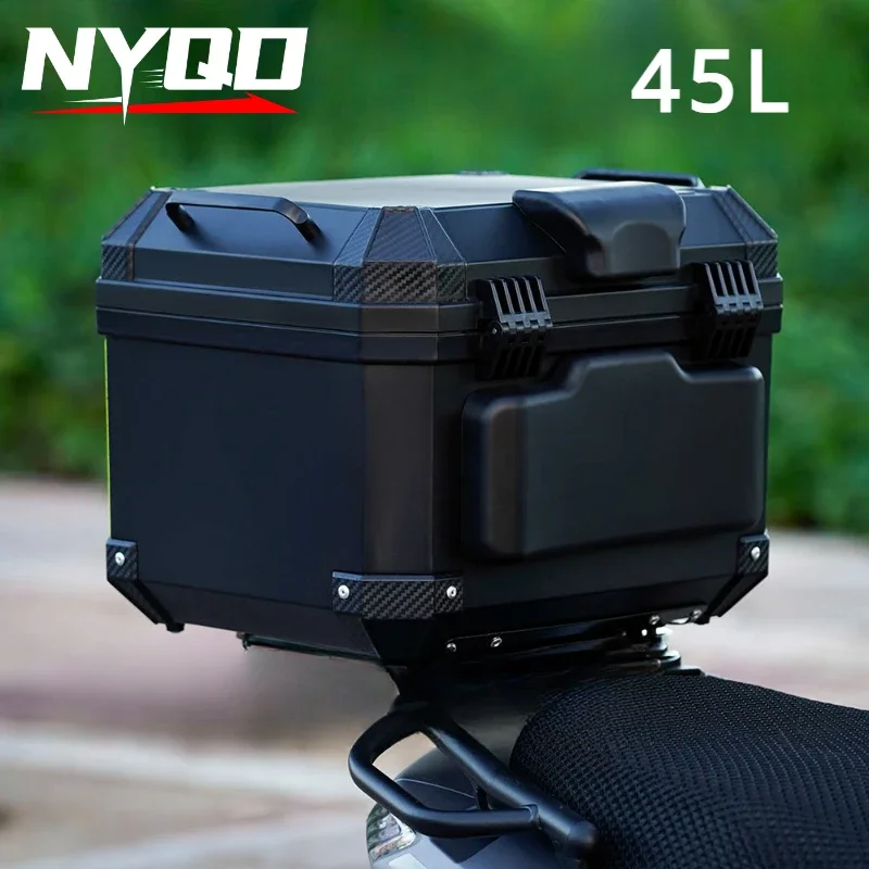 Motorcycle Rear Trunk Large Capacity Electric Vehicle Trunk Storage Box Waterproof and Anti-fall Rear Trunk