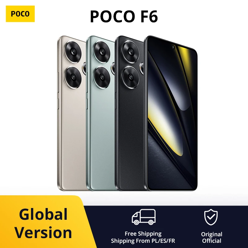 POCO F6 5G Global Version Snapdragon 8s Gen 3 Turbo Charging 90W 6.67 1.5 K 120Hz CrystalRes AMOLED NFC Point Display