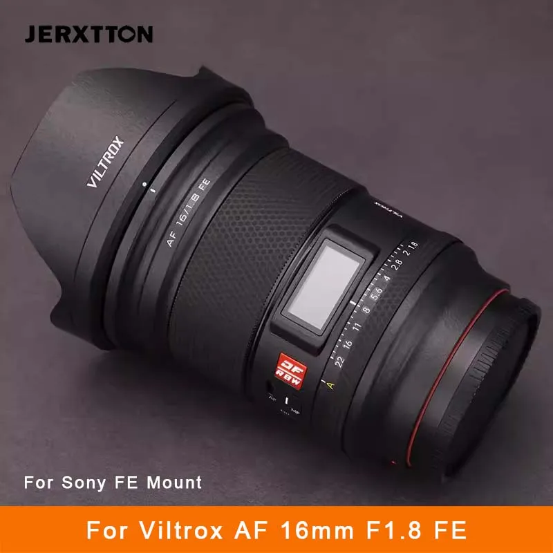 For Viltrox AF 16mm F1.8 FE Decal Skin Anti-Scratch Vinyl Wrap Film Camera Body Protective Sticker Coat for Sony Mount 16 1.8
