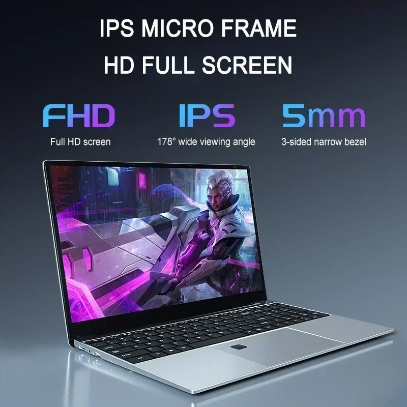 2024 Ultrabook Laptop AMD R7 4700U/R5 4500U Backlit Keyboard Windows 36GB DDR4 2TB Fingerprint Unlock Gaming Notebook
