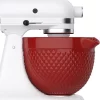 Red ceramic bowl