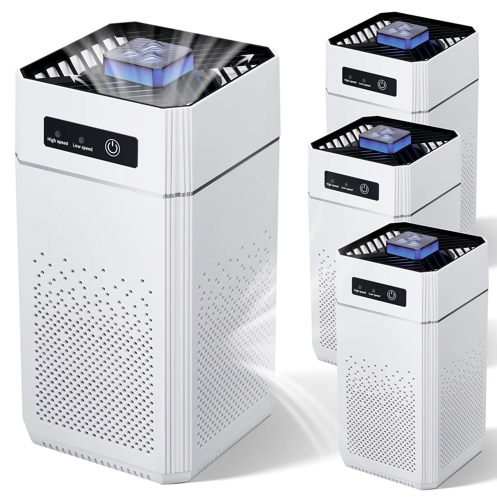 Air Purifiers for Bedroom Kitchen Quiet Air Cleaner with H11 HEPA Filter Portable with 2 Speeds for Allergies Pollen Pet Dust