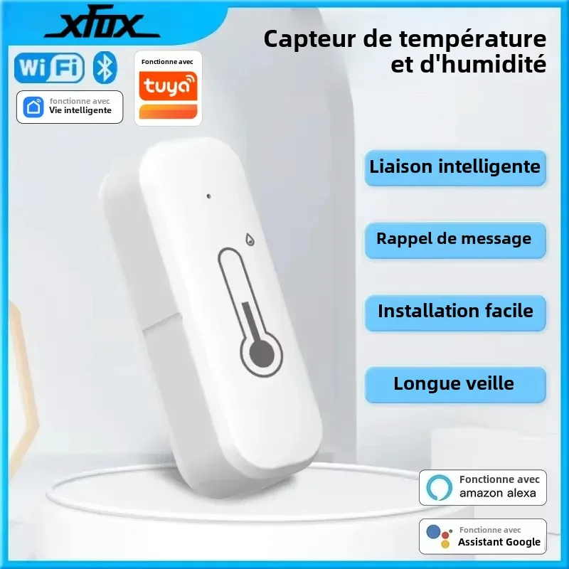 Tuya Wifi Smart Temperature And Humidity Sensor indoor By Smart Life APP Works Battery Powered With Tuya Alexa Google Home