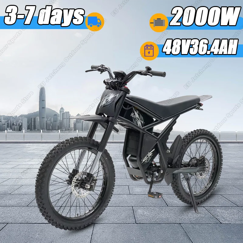 Electric Motorcycle GT73 2000W Motor 48V 36.4Ah Dual Battery Ebike Fat Tires Electric Bike All Terrain Off-Road Electric Bicycle