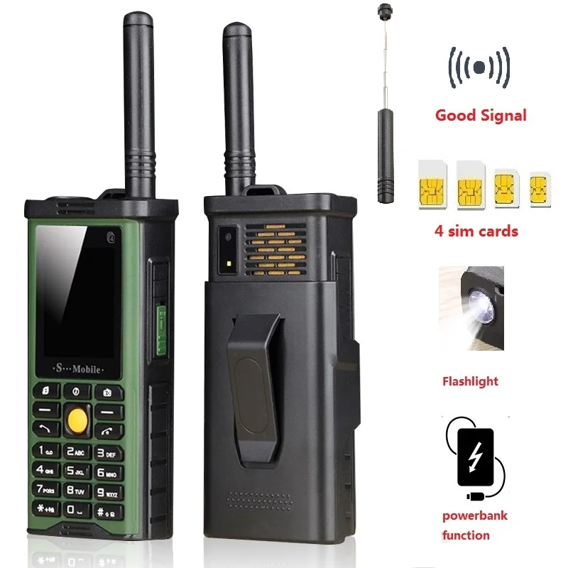 Long Standby Mobile Phone For Rugged Outdoors Antenna Good Signal 4 Four Sim 3 Box Speaker Loudly Sound Ebook Whatsapp Torch