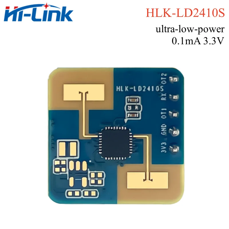 24GHz HLK-LD2410S Radar Sensor 0.1mA 3.3V Low power consumption Millimeter Wave Human Presence Detection Motion Switch LD2410S