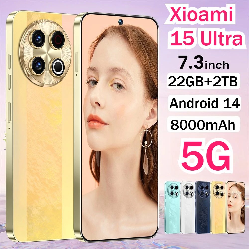 New Xioami 15 Ultra Original 5G Dual Sim Cellphones 7.3HD Mobile Phones 7800mAh Smartphone Android 14 Global Version Cell Phone