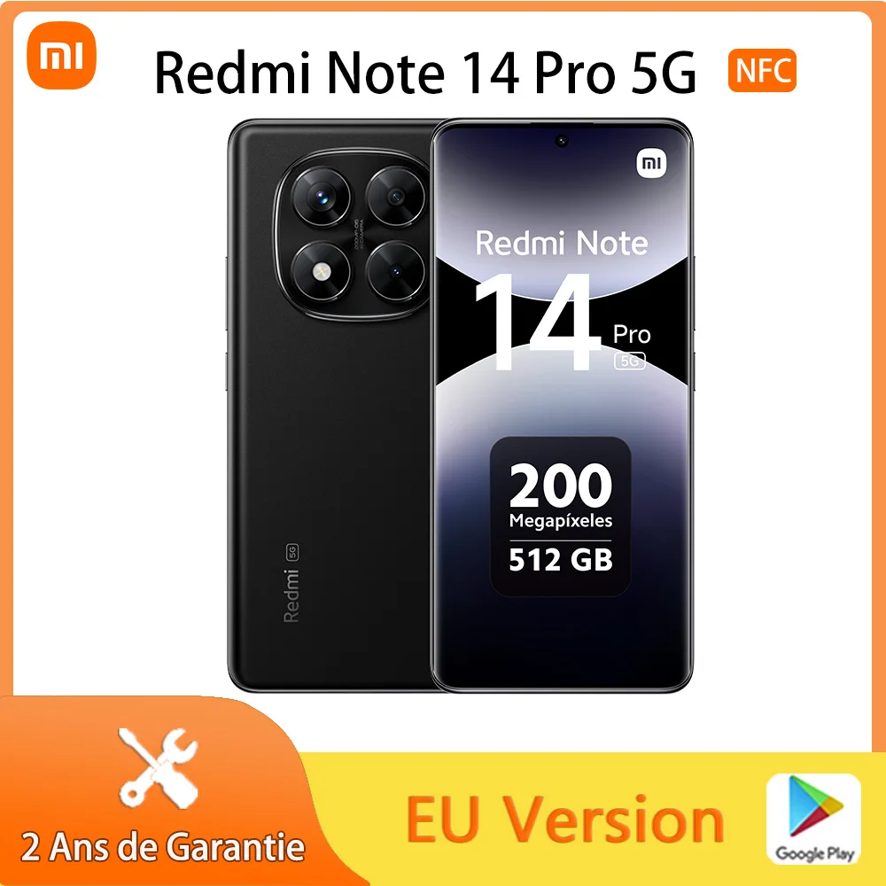 World Premiere Redmi Note 14 Pro 5G Global Version Smartphone Dimensity 7300-Ultra NFC 200MP Camera 1.5K 120Hz AMOLED Display