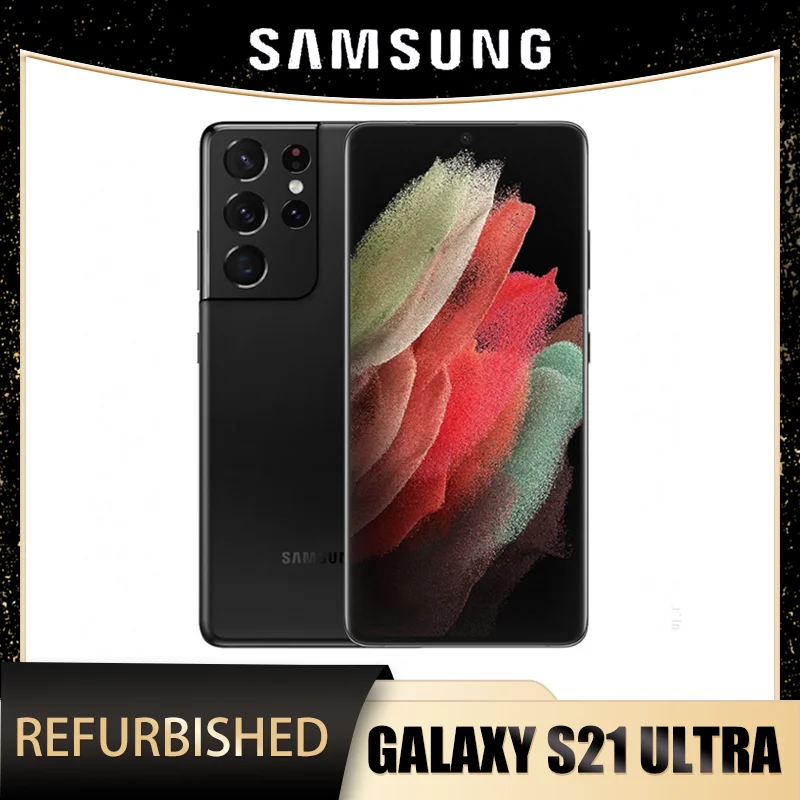 Refurbished SAMSUNG Galaxy S21 Ultra 128GB Black Unlock Smartphone