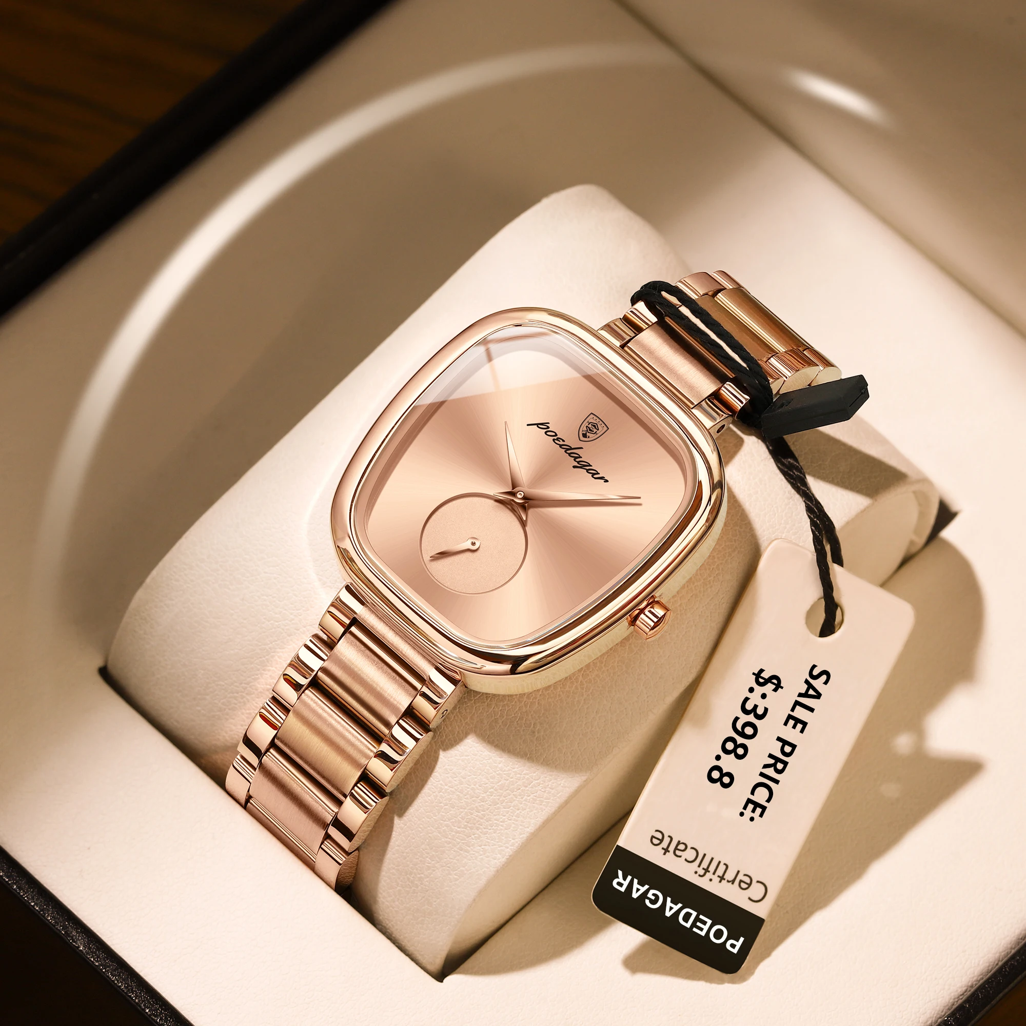 POEDAGAR Luxury Watch for Woman Waterproof Stainless Steel Quartz Ladies Watch High Quality Women’s Watches Elegant Female Clock