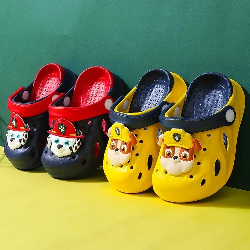 Paw Patrol Children’s Sandals Chase Skye Marshall Rubble Grey Summer Indoor Anti-skid Slippers Boys Girls Cartoon Baby Sandal
