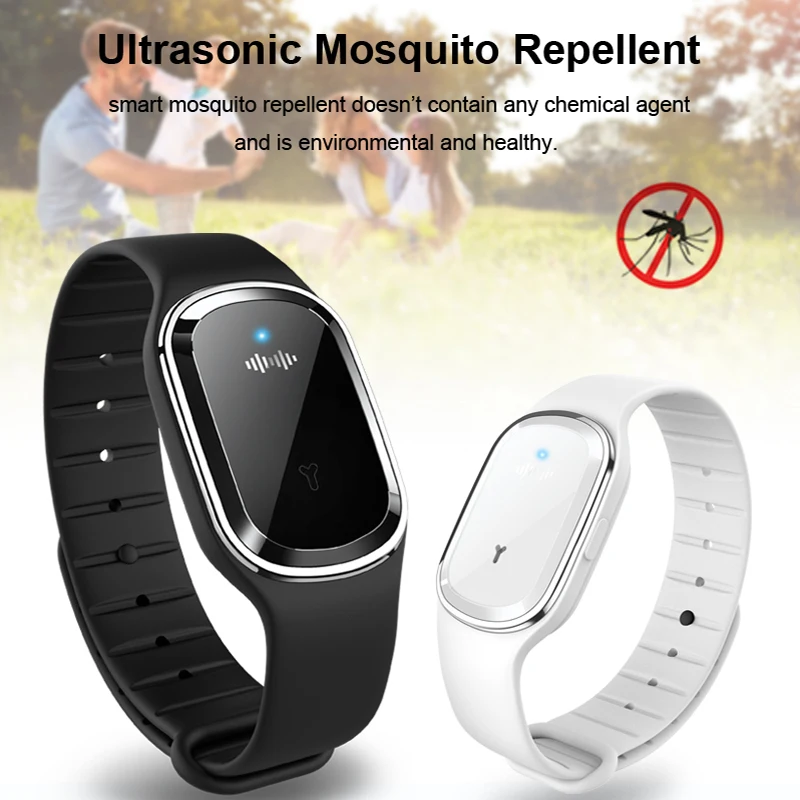 Anti-mosquito Bracelet Adjustable Mosquitoes Repeller Bracelet USB Charging Anti-mosquito Silicone Wristband For Children Adults