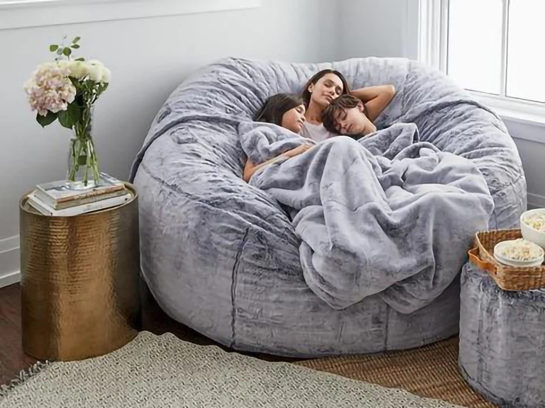 Luxurious Giant 5ft 132*70cmBean Bag Chair with PV velvet Cover – Ultra Soft, No Filling, Washable Large Bean Bag Sofa for Adult