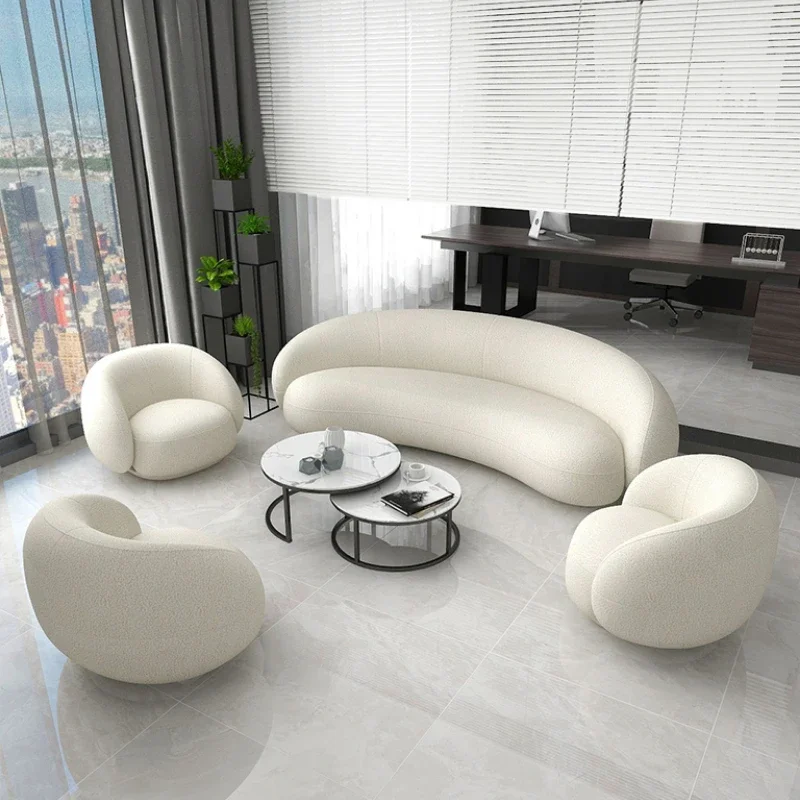 Nordic Reception Sofa Simple Modern Living Room Small Apartment Creative Circular Arc Sofa Net Celebrity Furniture Couch Muebles
