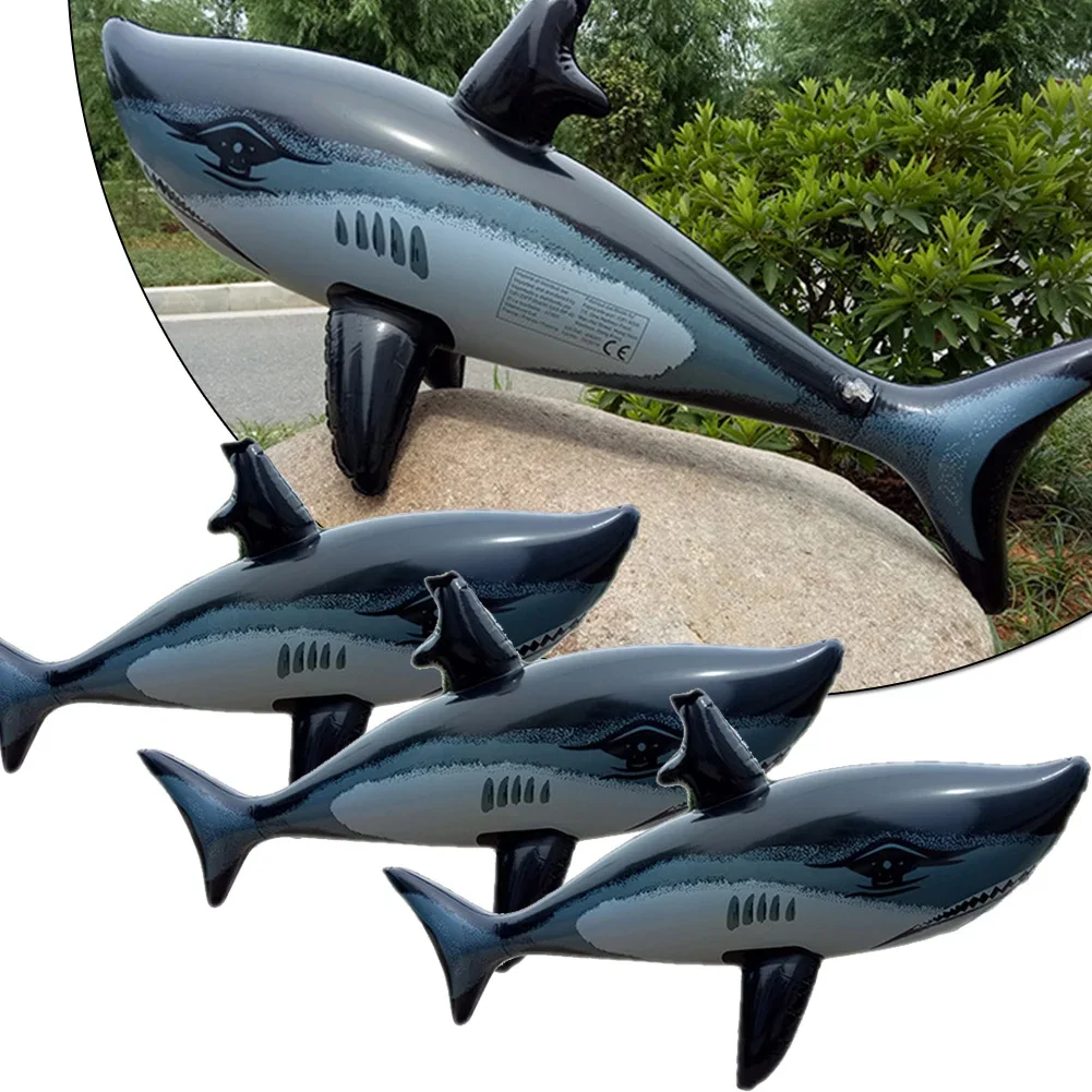 1PCS Floating Shark Float Toy Kids Adults Inflatable Water Swimming Pool Simulation Whale Fish Animals Toys Pool Accessories