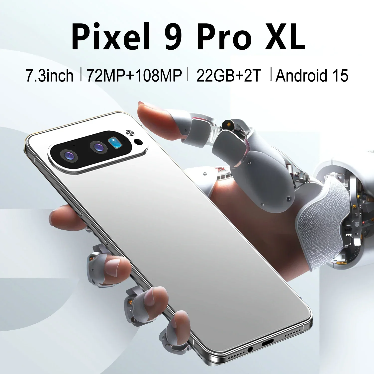 Pixel 9 Pro XL Smartphone 7.3inch Global Version 22G+2TB Snapdragon8 gen4 10core Android15 72+108MP 4G/5G Cellphone Mobile Phone