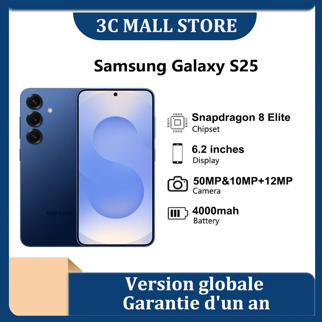 2025 Samsung Galaxy S25 6.2 inches Snapdragon 8 Elite 50 MP 4000 mAh 25W wired AMOLED 120Hz SmartPhone