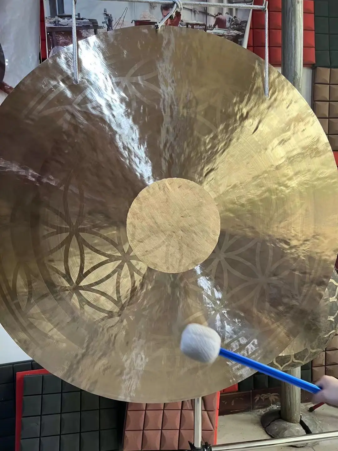 Arborea Sound Healing Gongs-Customized Flower of Life Wind Gong 45-90 cm Meditation Gong  Long  Vibration and Sustain Soun Bath