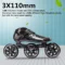 3X110mm Black