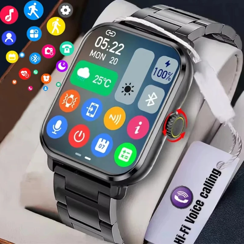 2025 New Men’s Smart Watch Women’s Gift 2.01 Inch HD Full Touch Screen Sports & Fitness Watch Bluetooth Call Smartwatch Android