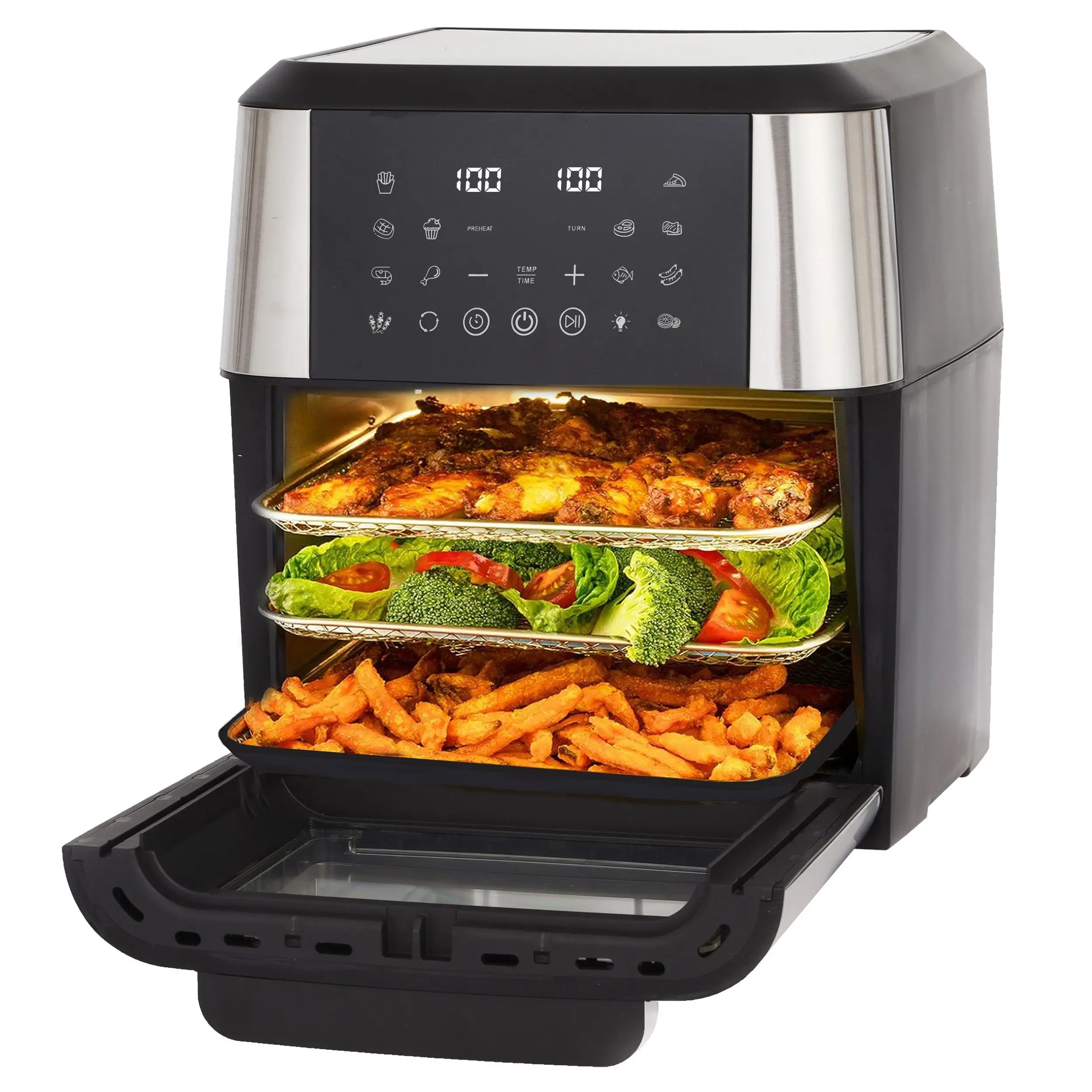 13L XXL Air Fryer, Multifunctional Oven with Accessories, Easy Fry & Grill Even Heating, 12 Functions, Easy to Clean
