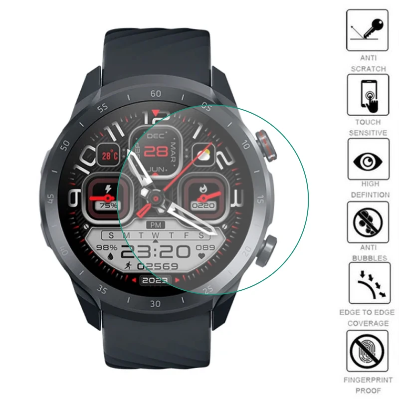 Hard Tempered Glass Clear Protective Film For Xiaomi Mibro A2 Sport Smartwatch Screen Protector Cover Smart Watch Accessories