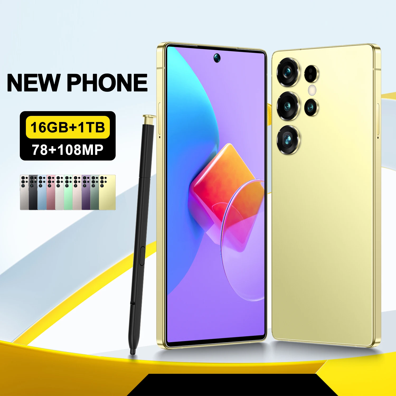 NEW Smartphone Original 16GB+1TB Qualcomm8 Gen2 7800mAh 78+108MP Dual SIM Dual Standby 5G Android14 Global version Phone