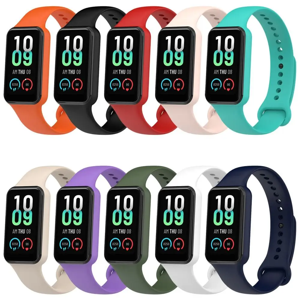 Replacement Watchband For Amazfit Band 7 Bracelet Soft Silicone Sport Band Wrist Strap Correas Smart Watch Accessories