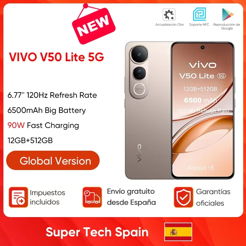 Vivo V50 Lite 5G Smartphone Global Version 12GB+512GB 6.77