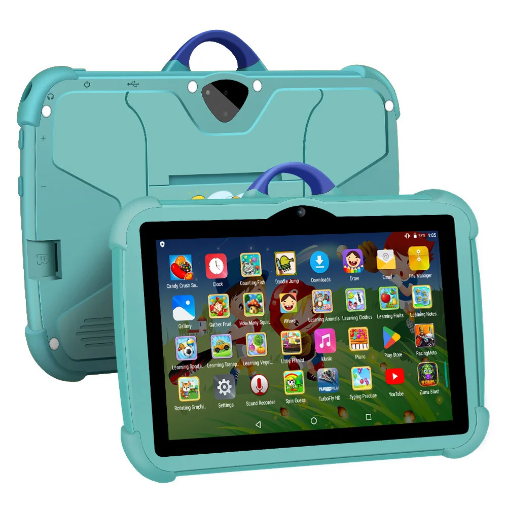 New 7 Inch Android 13 Learning Education Kids Tablets Quad Core 4GB RAM 64GB ROM Cheap Simple Children’s favorite Tablet Pc