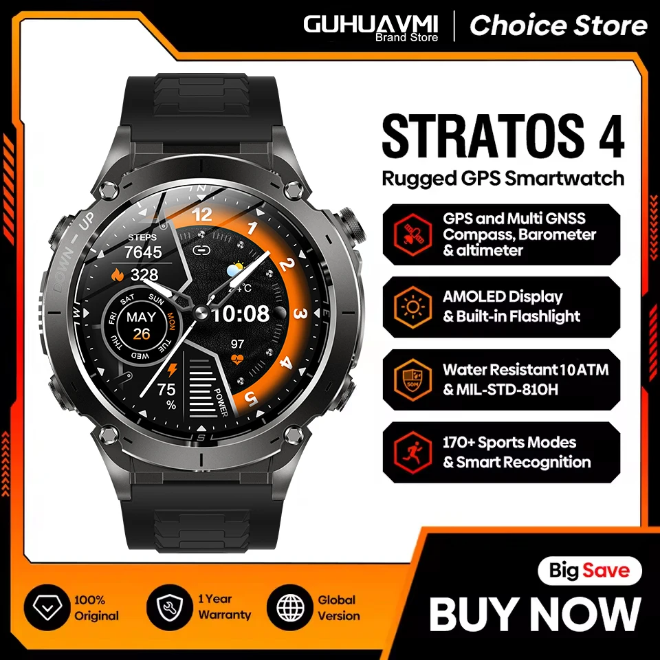 2025 For Huawei Stratos 4 GPS Smartwatch 1.43