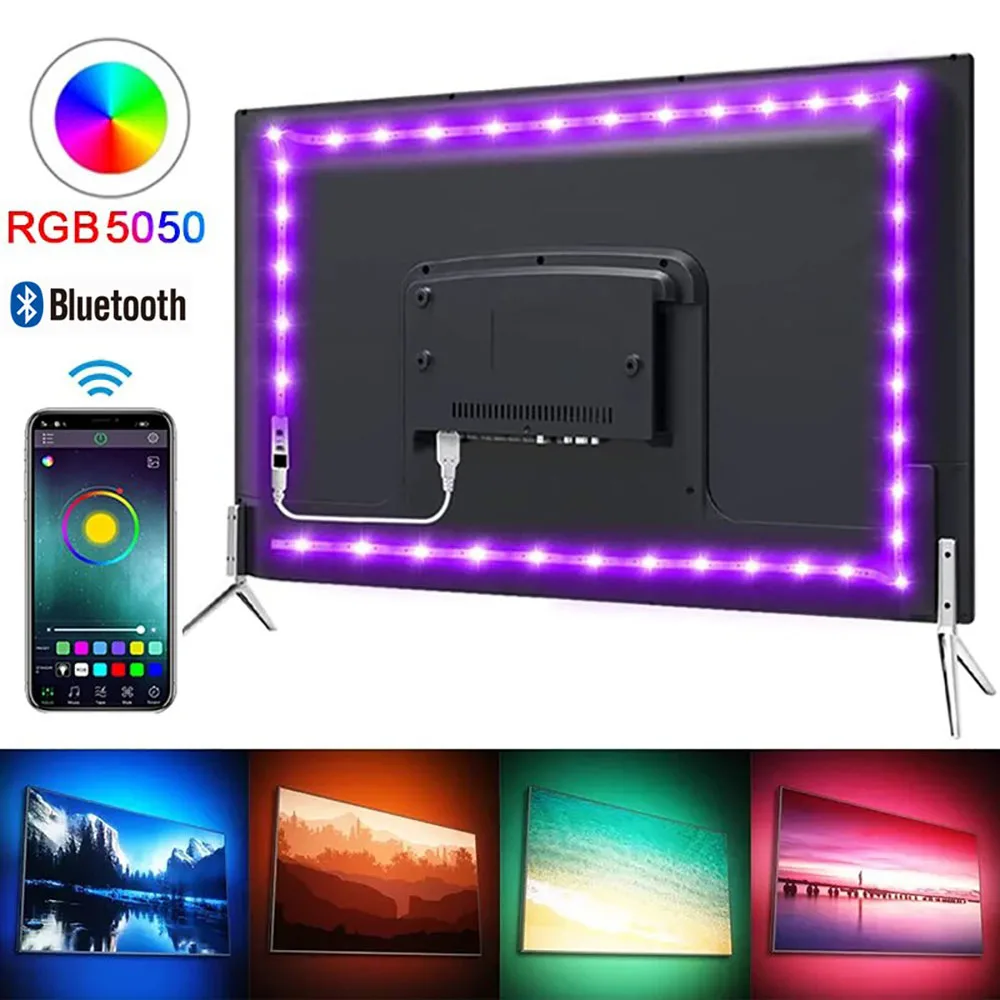 Smart Wifi LED Light Strip RGB 5050 Led Tape for Home Party Decor, TV backlight, Compatiable with Alexa Google Home