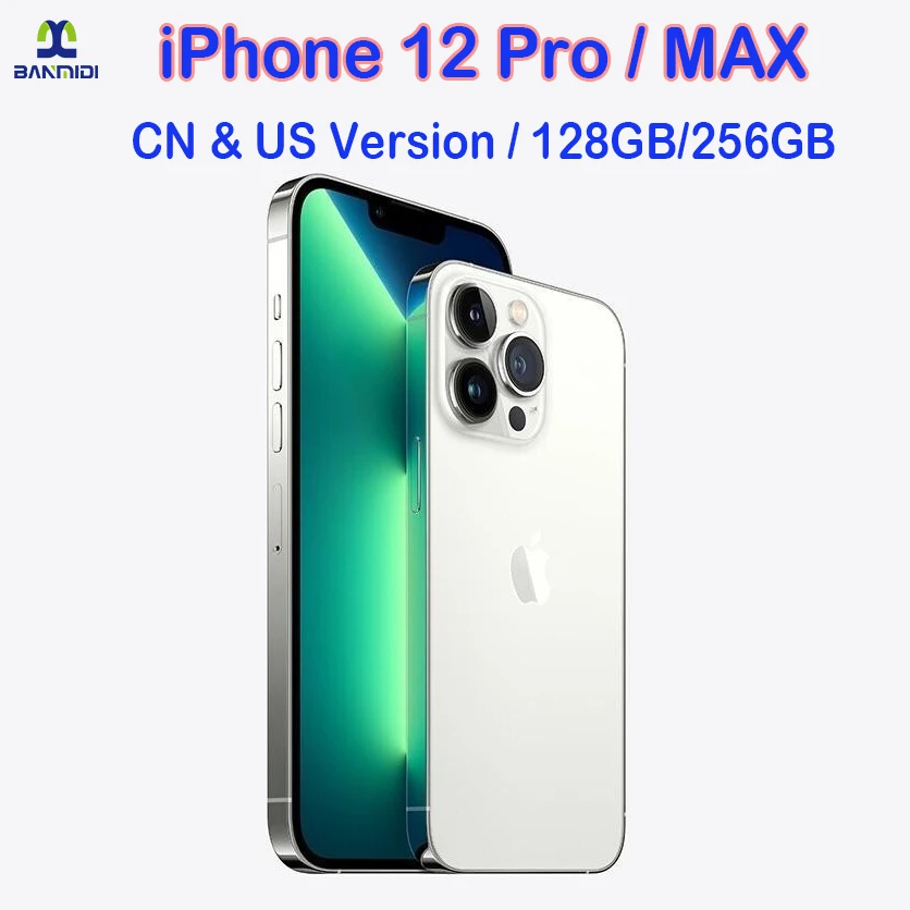 Unlocked iPhone 12 Pro / 12Pro Max 128GB/256GB ROM 6GB RAM 6.1′ & 6.7′ Super Retina OLED Face ID 5G Original iPhone12 Promax