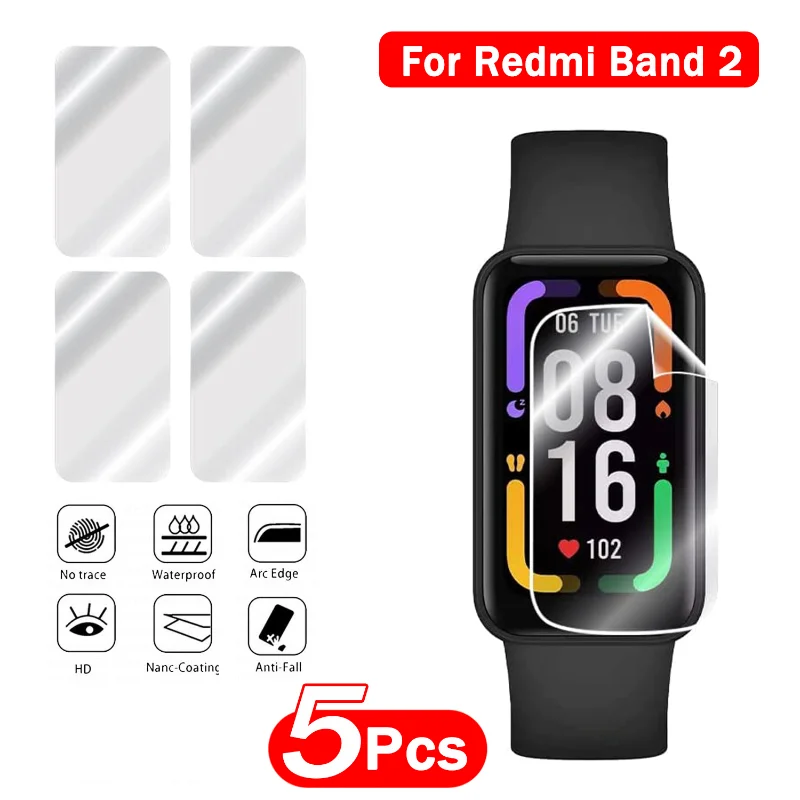 For Redmi Band 2 Soft Hydrogel Film Clear Screen Protectors for Mi Redmi Band2 Anti-scratch Smart Watch Band Protective Film