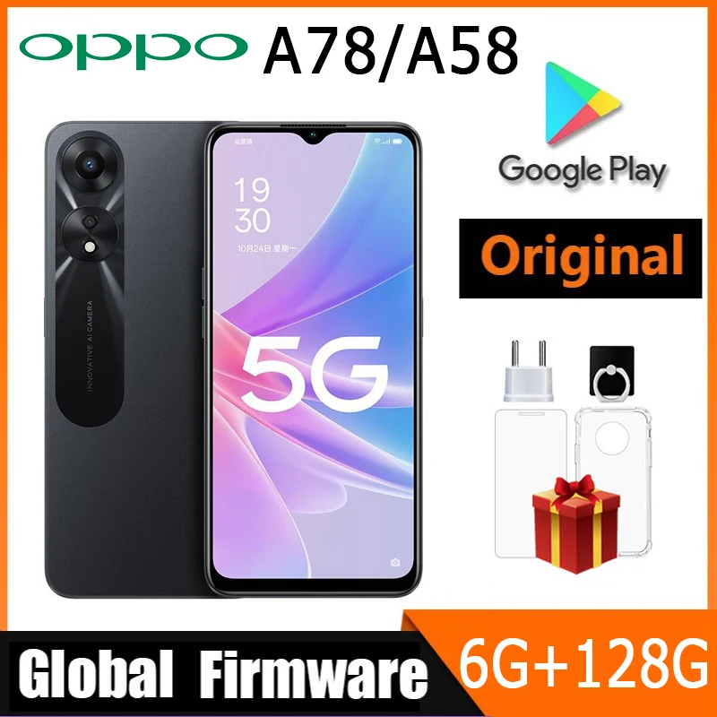 OPPO A58/A78 5G SmartPhone Global firmware MTK Dimensity 700 RAM 6GB ROM 128GB 6.56