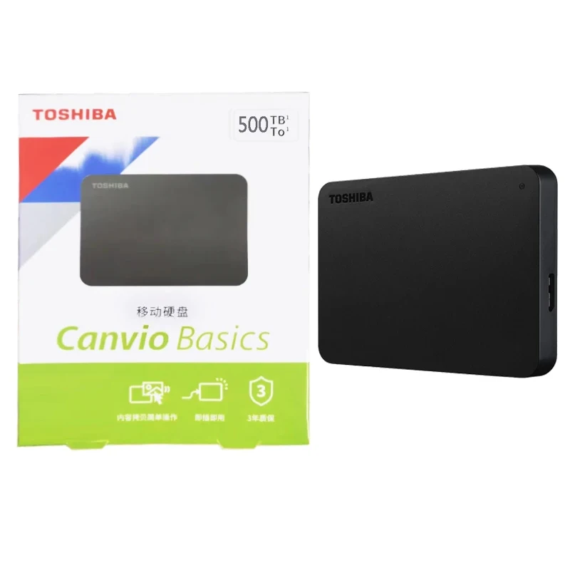 Toshiba New A3 Upgrade Black Canvio Base 500GB 1TB 2TB  Disco Rigido External mechanical hard drive USB 3.0 Preto