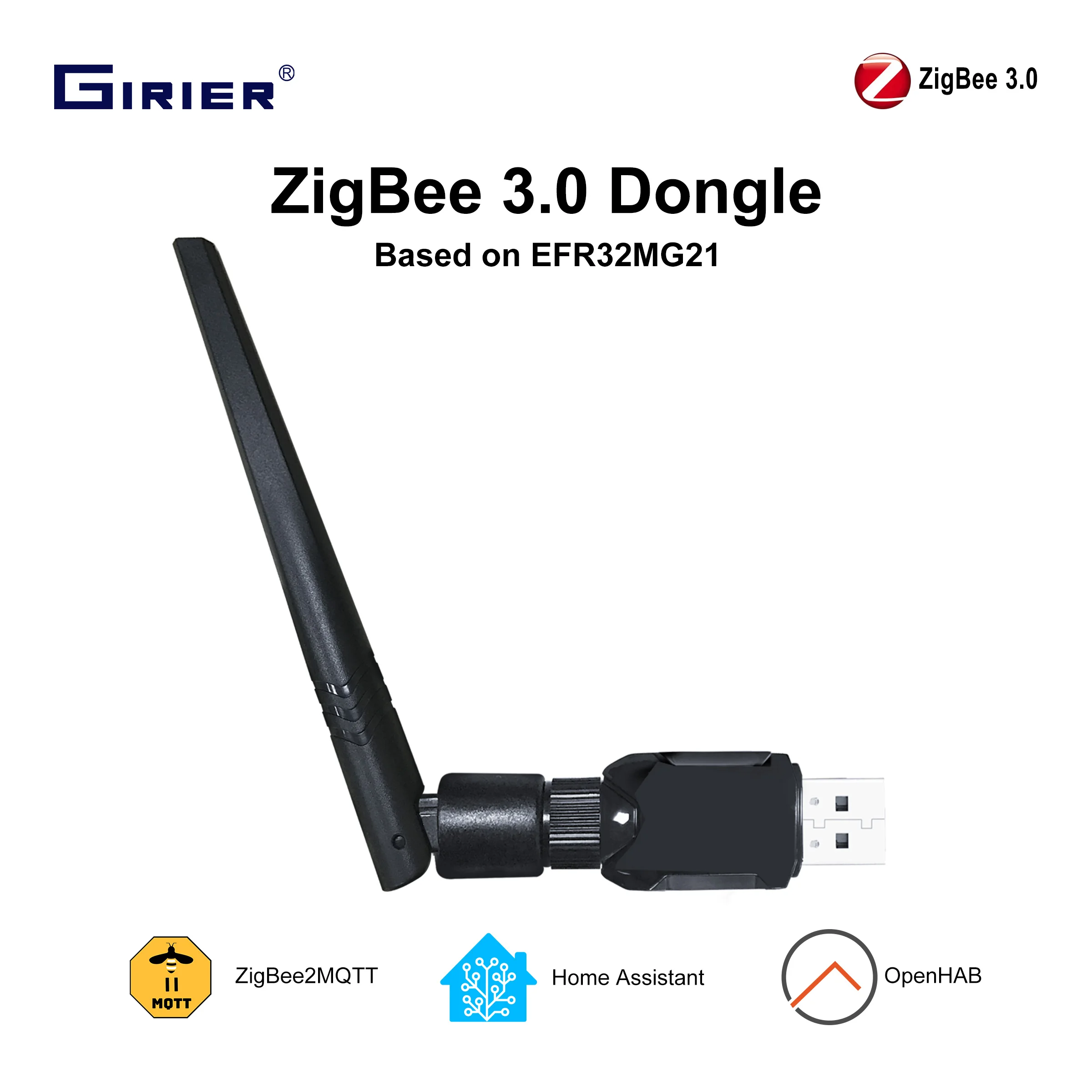 GIRIER ZigBee 3.0 Dongle USB Gateway, Universal ZigBee Gateway with ...