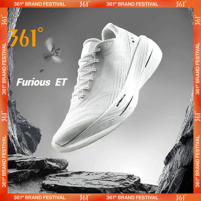 361 Degrees Furious ET Men’s Running Shoes Carbon Plate Racing Marathon Rebound Breathable Cushioning Male Sneakers 672512216F