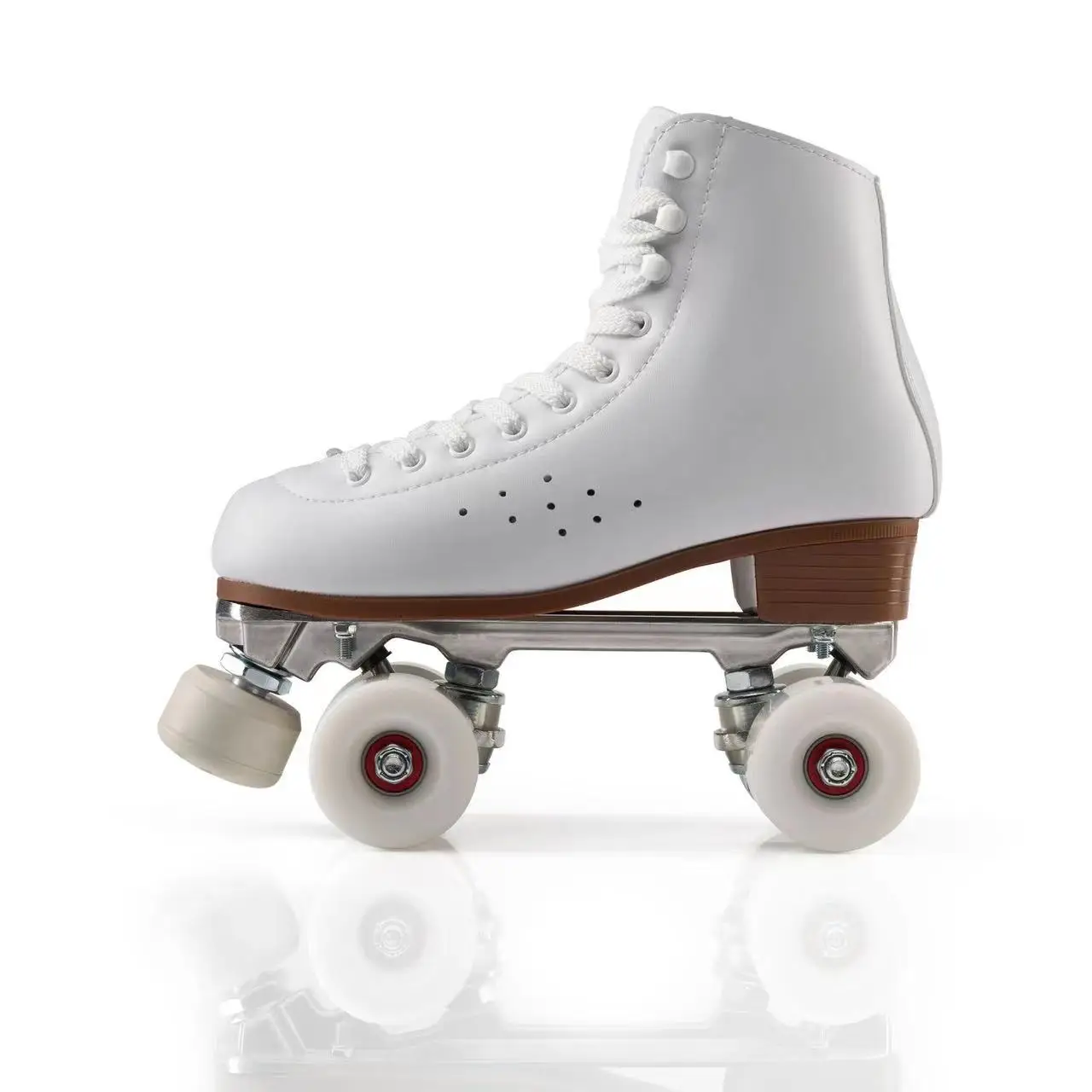 Double-Row Roller Skates Shoes for Adult, Patins Roller Skating Rink, Aluminum Base Bracket, Adjustable Large Brakes