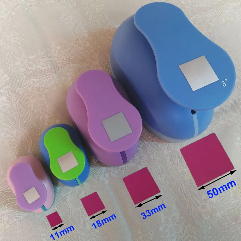 11mm 18mm 25mm 50mm Square Circle Craft Punch Scrapbooking School DIY Paper Cutter EVA Foam Geometry Hole Punches