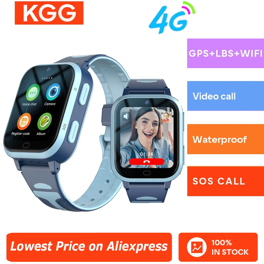 4G Kids Smart Watch 8GB ROM GPS WiFi Position Video Call Phone Android Watch Call Back Monitor Alarm Clock Children Smartwatch